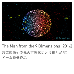 超弦理論や次元の可視化にとり組んだ3Dドーム映像作品